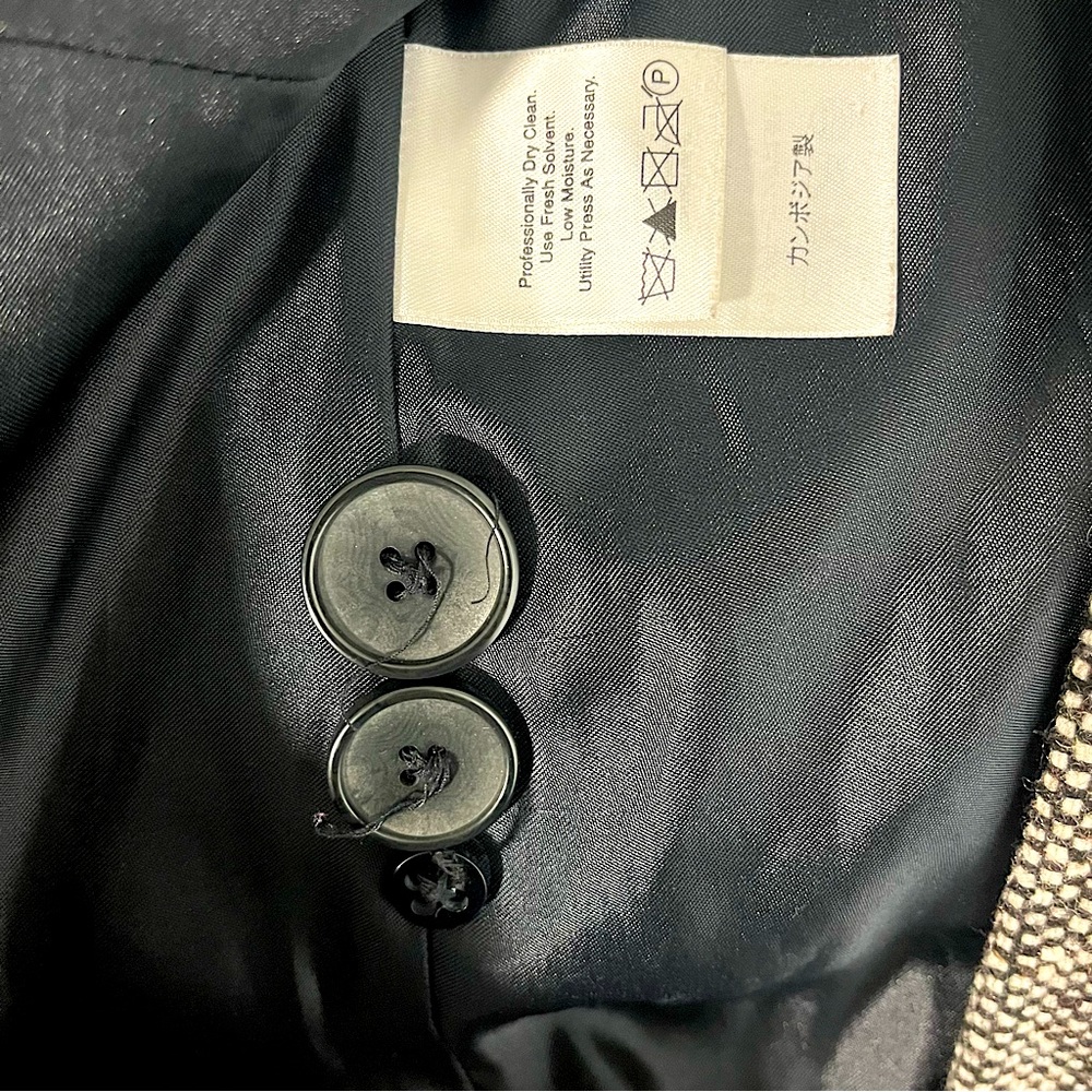 Eddie Bauer Women’s Tweed Wool Double Breasted Pea Coat Sz  M Preppy Streetwear - Picture 4 of 4